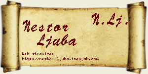 Nestor Ljuba vizit kartica